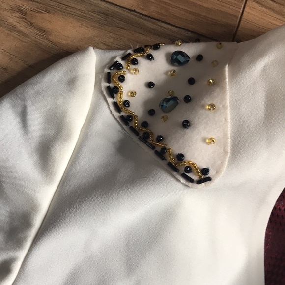 La Tucha white beaded long jacket size small - Picture 6 of 16